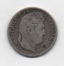 FRANCIA DEL AÑO 1846 LETRA A DE 50 CENTIMOS